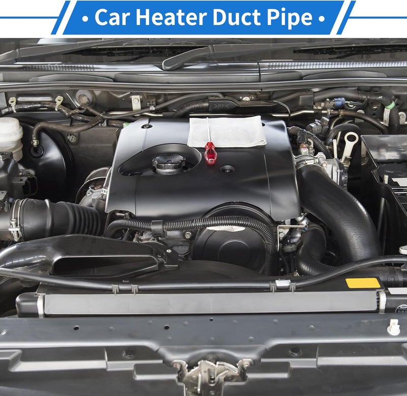 VekAuto 1 Pc Car Heater Duct Pipe 25mm ID 250cm Max l Warm Air Ducting Hose Car Truck RV Bus Van Boat Aluminum Foil Black - Image 3